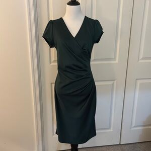 Elegant Green Wrap Dress